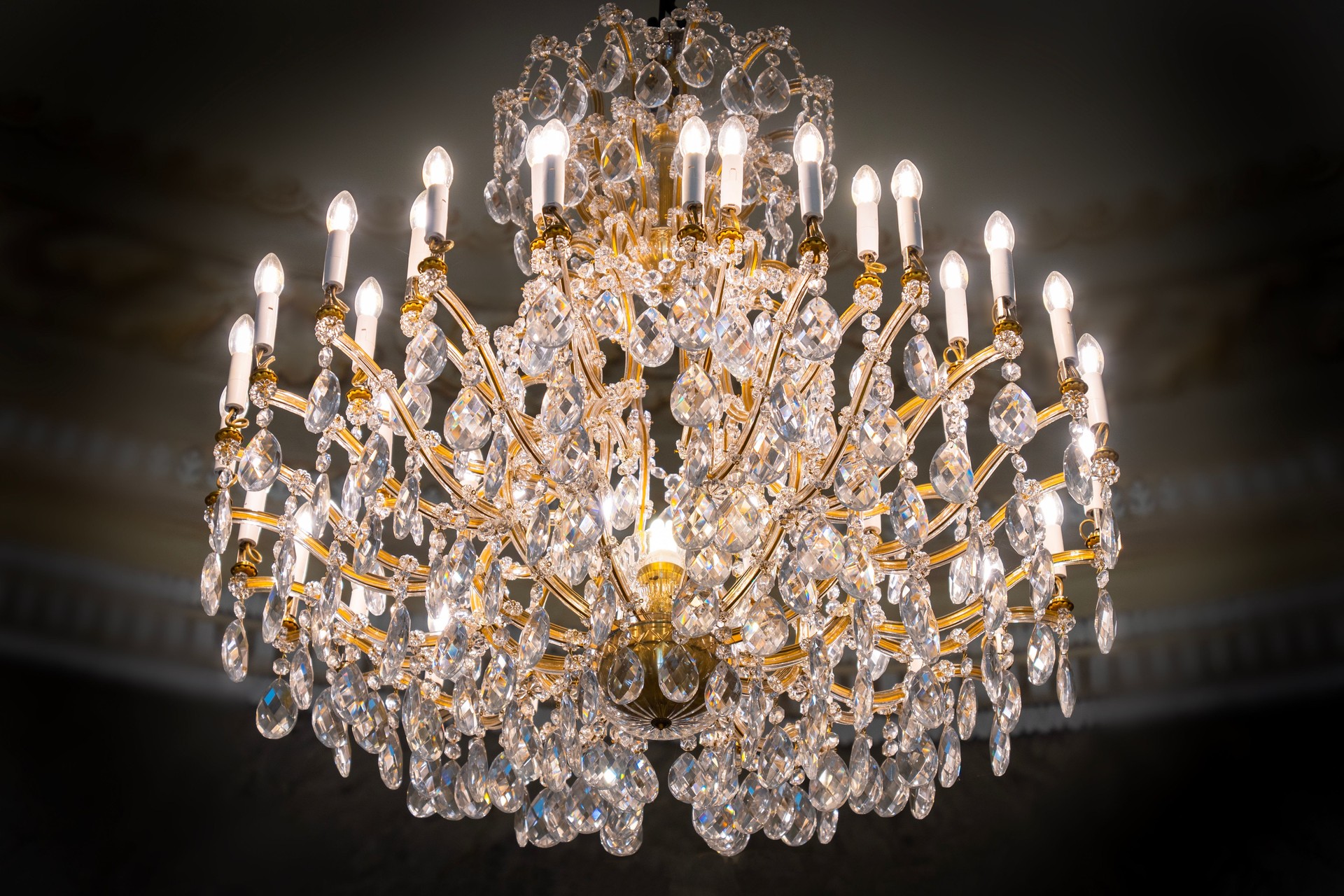 Elegant crystal chandelier
