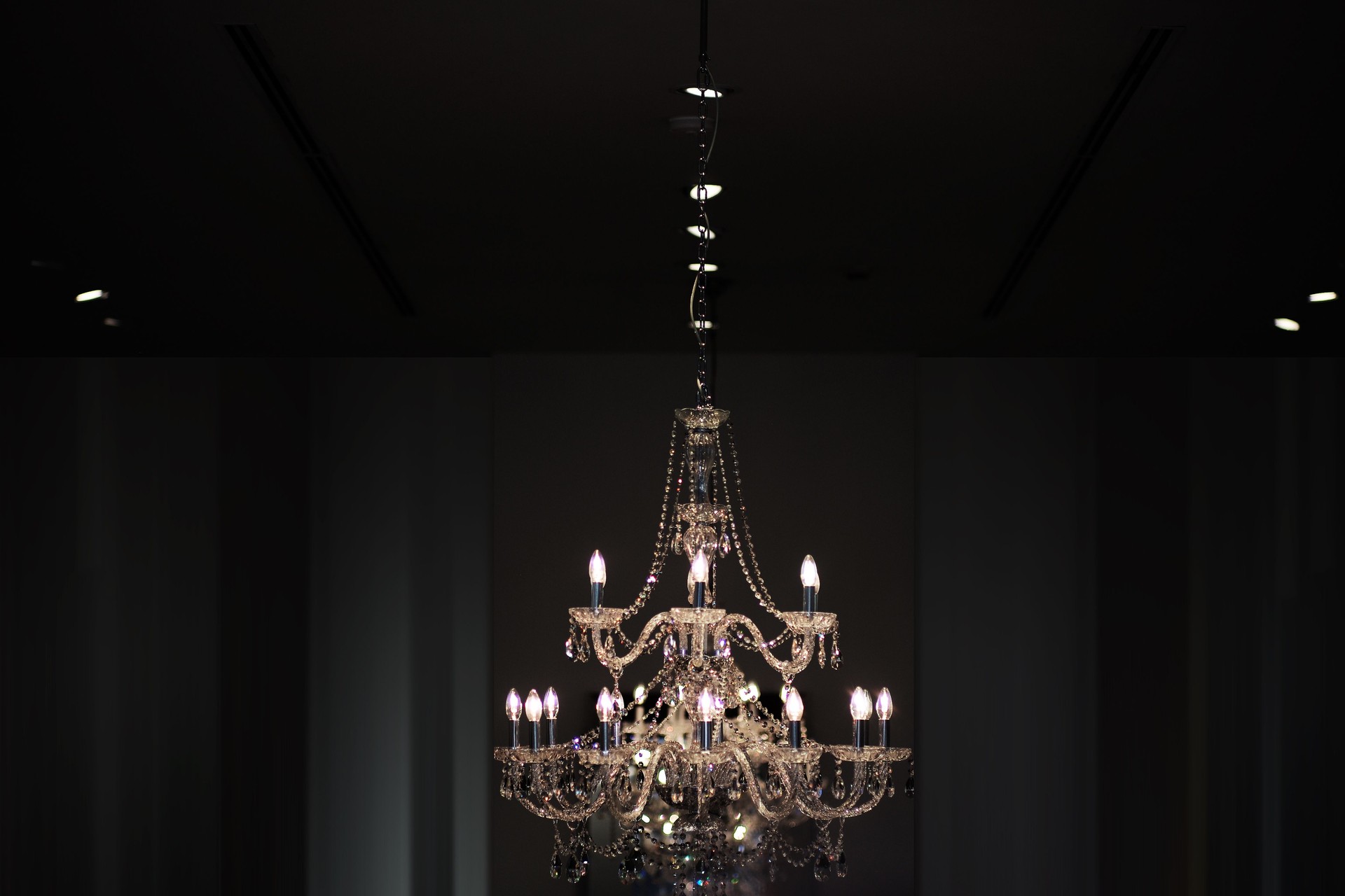 Beautiful crystal chandelier